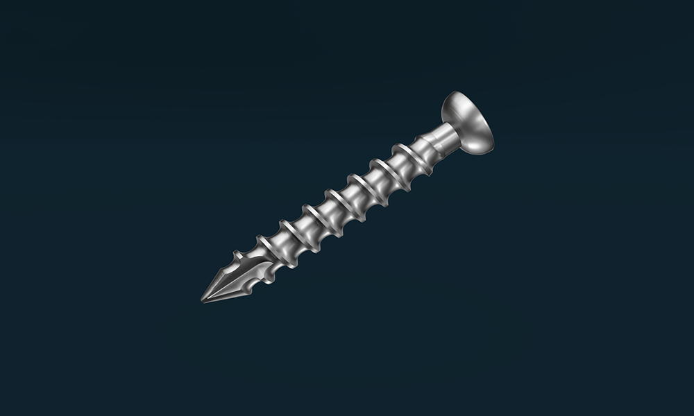 en närbild av en skruv