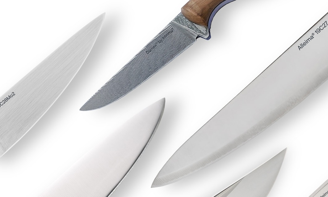 a close up of knives