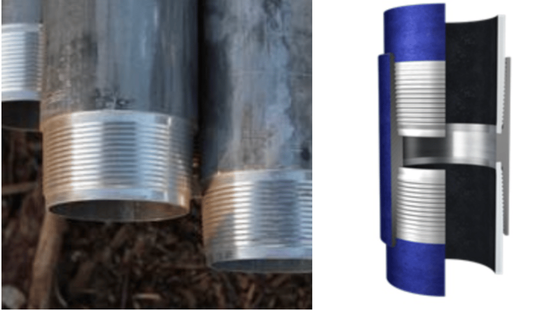 en närbild av ett rör