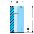 ett blått rektangulärt föremål med linjer och siffror