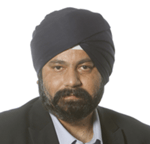 a person with a turban on his head