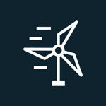 en vit linjekonst av en väderkvarn