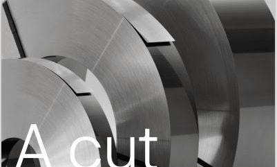 a close-up of a roll of steel