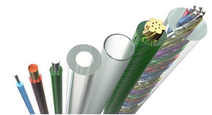 flera olika typer av kablar