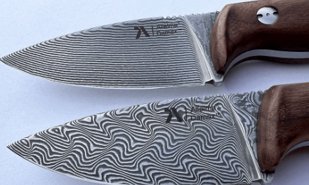 柄付きナイフのアップ