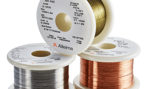 en grupp trådspolar