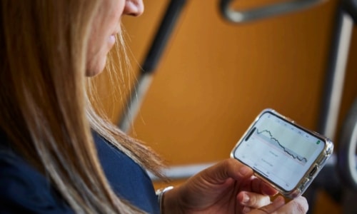 a person using a cell phone