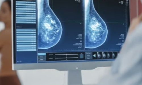 a person looking at a computer screen