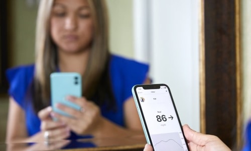 a person looking at her phone