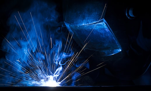 a close-up of a welding machine
