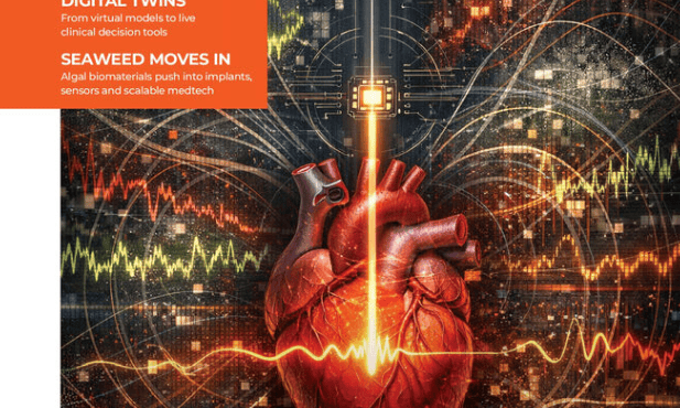 a magazine cover with a heart and lines and text