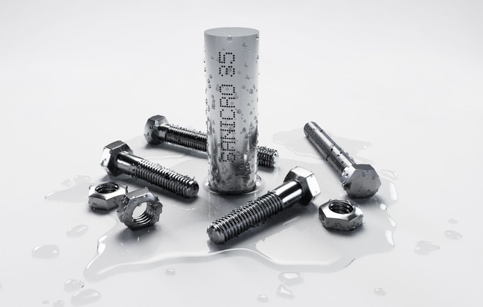 a group of bolts and a cylinder